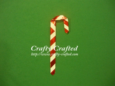 Origami candy cane.