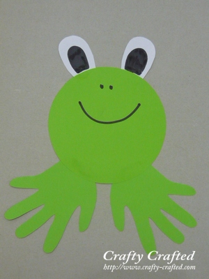 valentine handprint craft. Handprint Frog