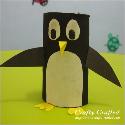 Craft Ideas  Toilet Paper Rolls on Toilet Paper Roll Penguin    Animal Crafts    Crafty Crafted Com