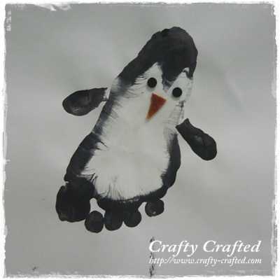 Crafty-Crafted.com » Blog Archive | Crafts for Children » Footprint Penguin